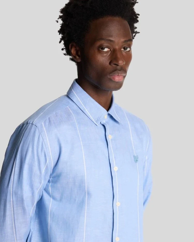Hemden lange mouw blauw Lyle & Scott - Image 3