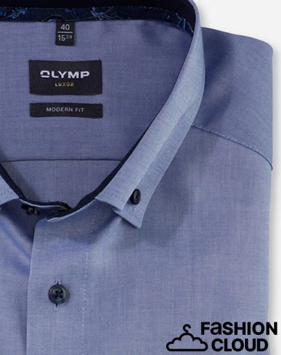 Hemden lange mouw blauw OLYMP - Image 3