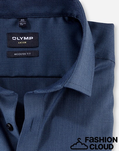 Hemden lange mouw blauw OLYMP - Image 3