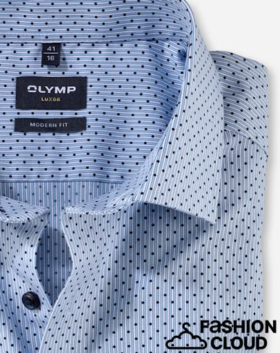 Hemden lange mouw blauw OLYMP - Image 3