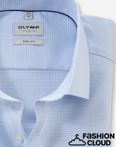 Hemden lange mouw blauw OLYMP - Image 3