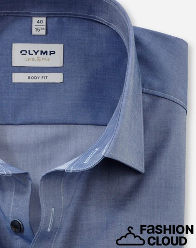 Hemden lange mouw blauw OLYMP - Image 3