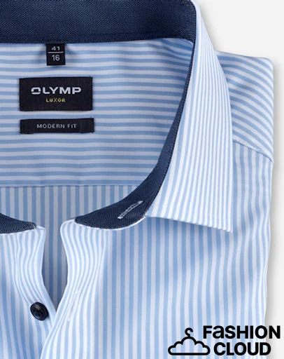 Hemden lange mouw blauw OLYMP - Image 3