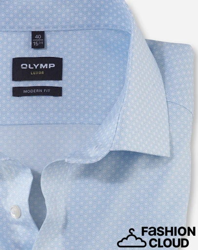 Hemden lange mouw blauw OLYMP - Image 3