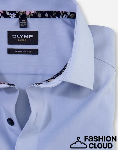 Hemden lange mouw blauw OLYMP - Image 3