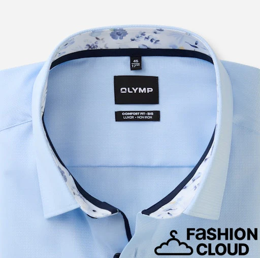 Hemden lange mouw blauw OLYMP - Image 3