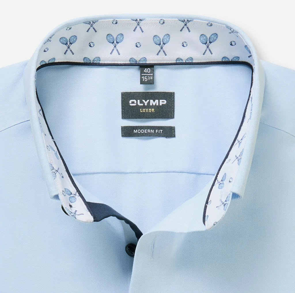 Hemden lange mouw blauw OLYMP - Image 3