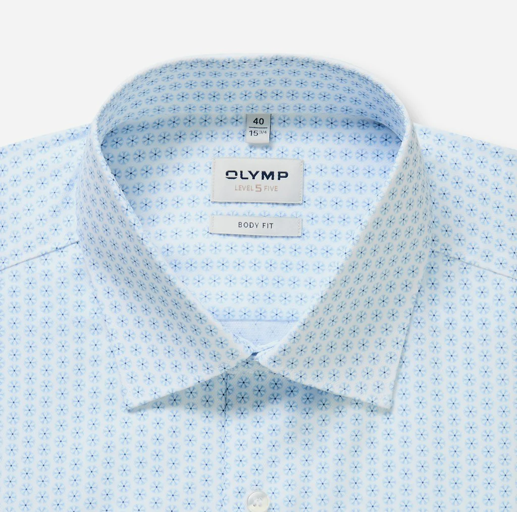 Hemden lange mouw blauw OLYMP - Image 2