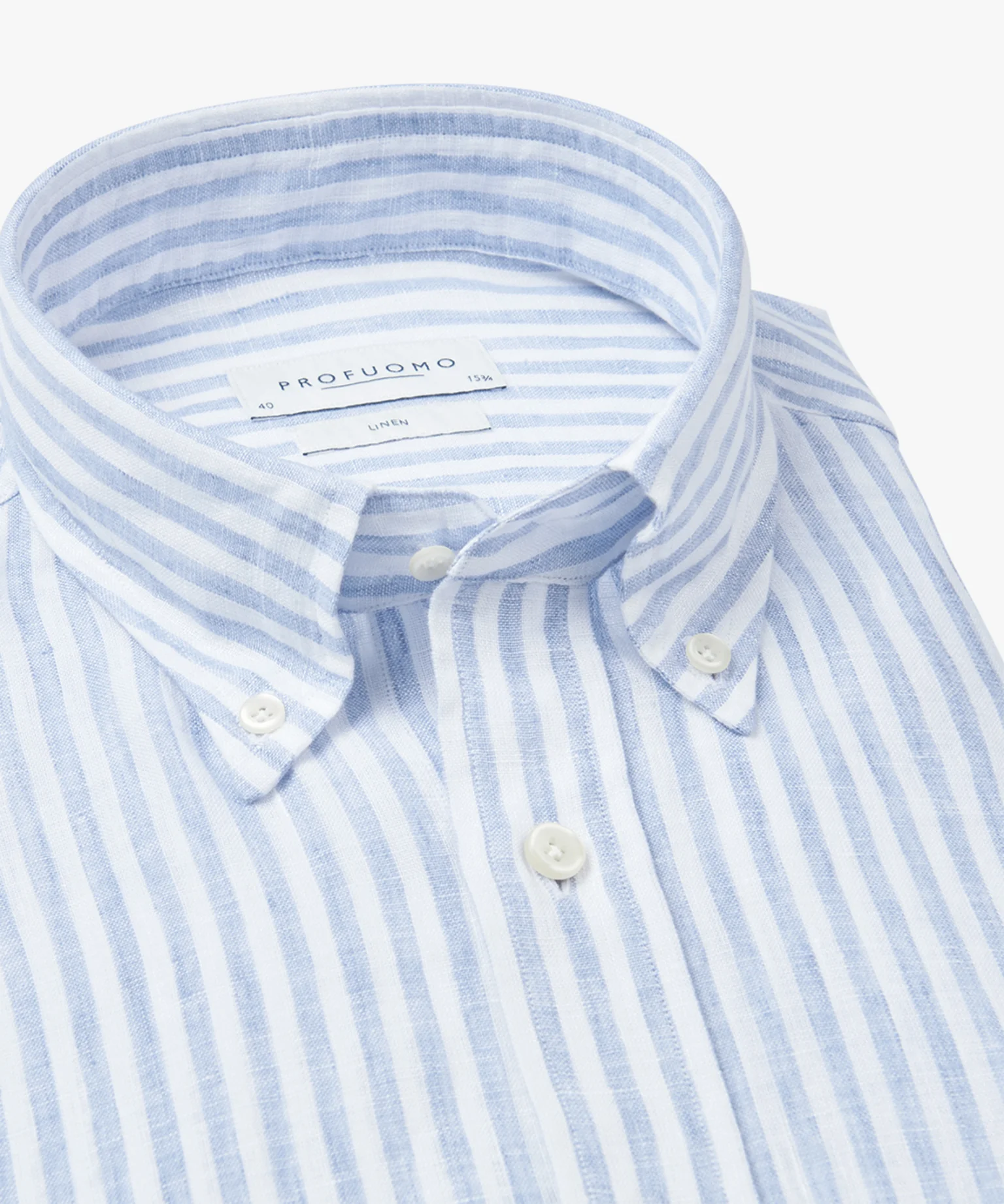 Hemden lange mouw blauw Profuomo - Image 2