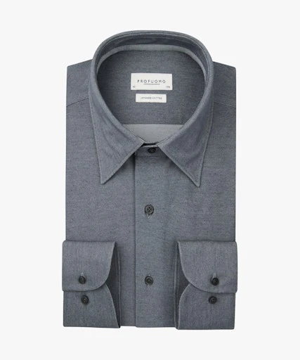 Hemden lange mouw blauw Profuomo