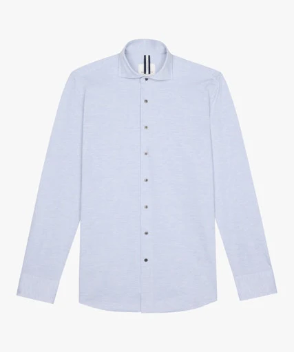 Hemden lange mouw blauw Profuomo