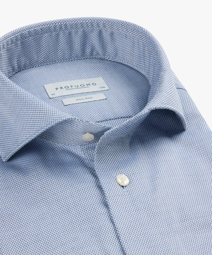 Hemden lange mouw blauw Profuomo - Image 2