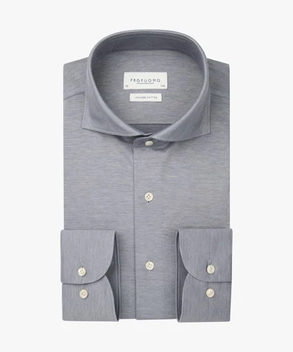 Hemden lange mouw blauw Profuomo