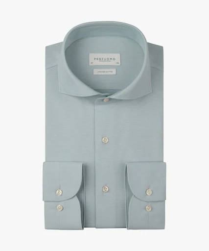 Hemden lange mouw blauw Profuomo
