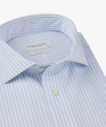Hemden lange mouw blauw Profuomo - Image 2