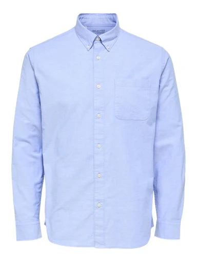 Hemden lange mouw blauw Selected HOMME