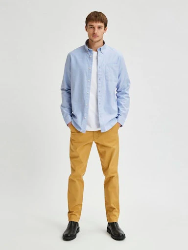 Hemden lange mouw blauw Selected HOMME - Image 3