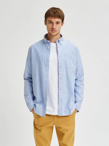 Hemden lange mouw blauw Selected HOMME - Image 6