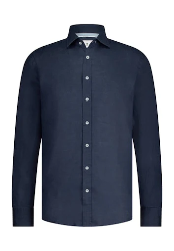 Hemden lange mouw blauw State of Art