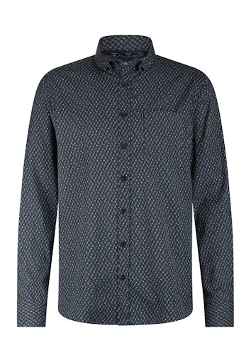 Hemden lange mouw blauw State of Art
