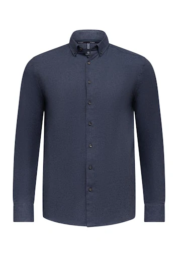 Hemden lange mouw blauw State of Art
