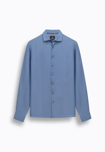 Hemden lange mouw blauw State of Art