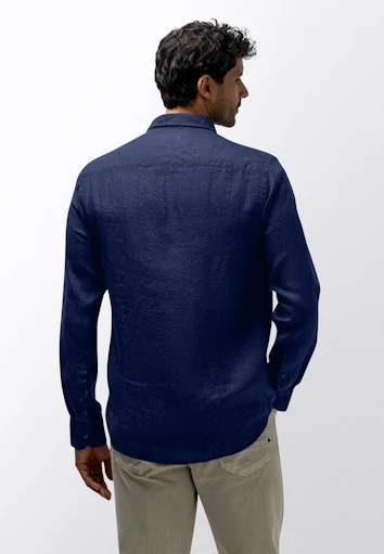 Hemden lange mouw blauw State of Art - Image 3
