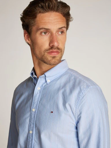 Hemden lange mouw blauw Tommy Hilfiger - Image 4