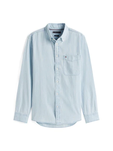 Hemden lange mouw blauw Tommy Hilfiger - Image 4