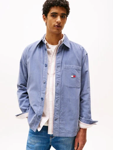 Hemden lange mouw blauw Tommy Jeans
