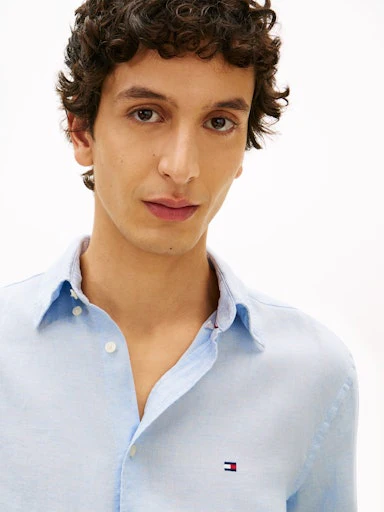 Hemden lange mouw blauw Tommy Hilfiger - Image 4