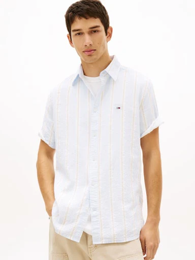 Hemden lange mouw blauw Tommy Jeans