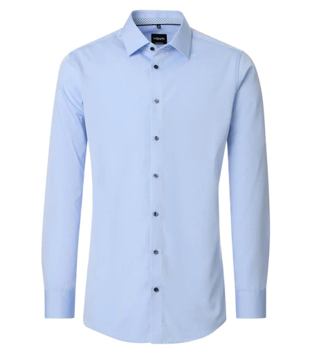 Hemden lange mouw blauw VENTI