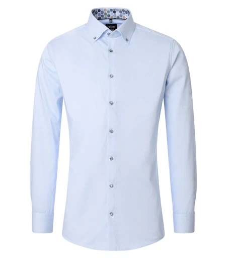 Hemden lange mouw blauw VENTI