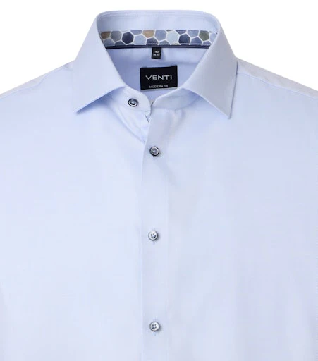 Hemden lange mouw blauw VENTI - Image 3