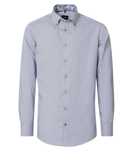 Hemden lange mouw blauw VENTI
