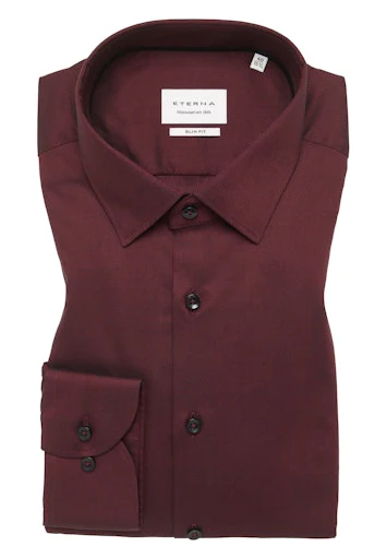 Hemden lange mouw bordeaux ETERNA - Image 2