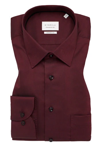 Hemden lange mouw bordeaux ETERNA - Image 2