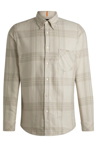 Hemden lange mouw beige Boss Men Black