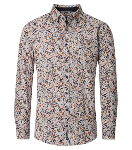 Hemden lange mouw bruin Casa Moda