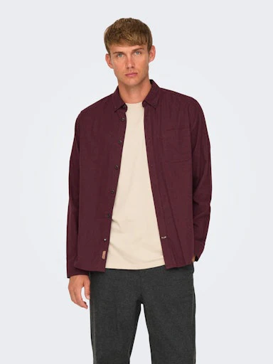 Hemden lange mouw bruin ONLY&SONS - Image 3