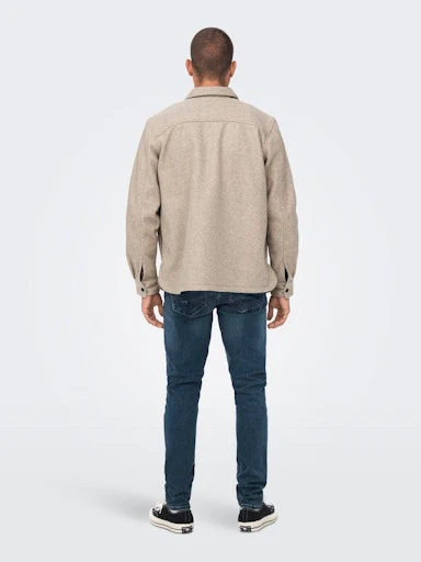 Hemden lange mouw bruin ONLY&SONS - Image 3