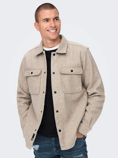 Hemden lange mouw bruin ONLY&SONS - Image 6