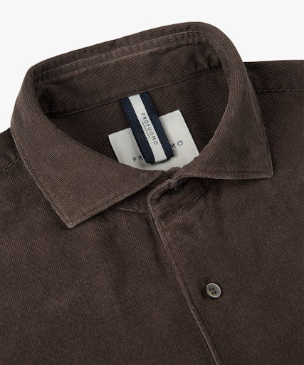 Hemden lange mouw bruin Profuomo - Image 2