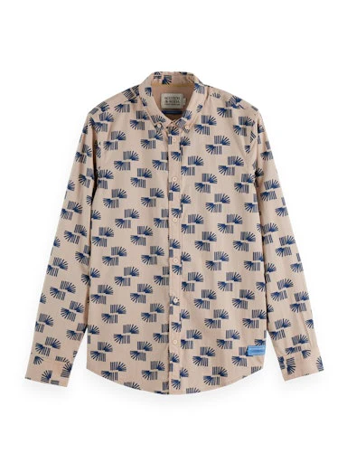 Hemden lange mouw bruin Scotch & Soda