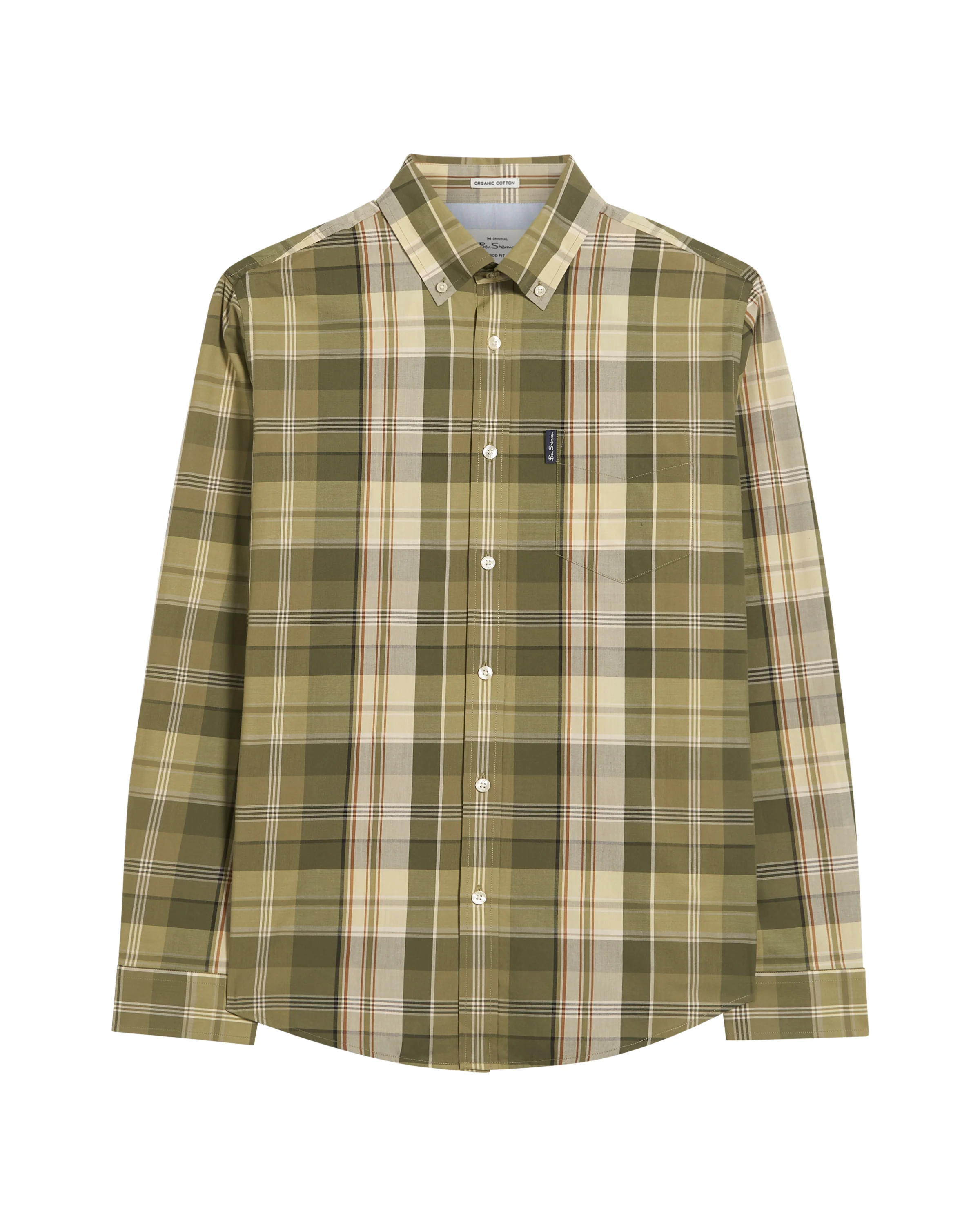 Hemden lange mouw groen Ben Sherman