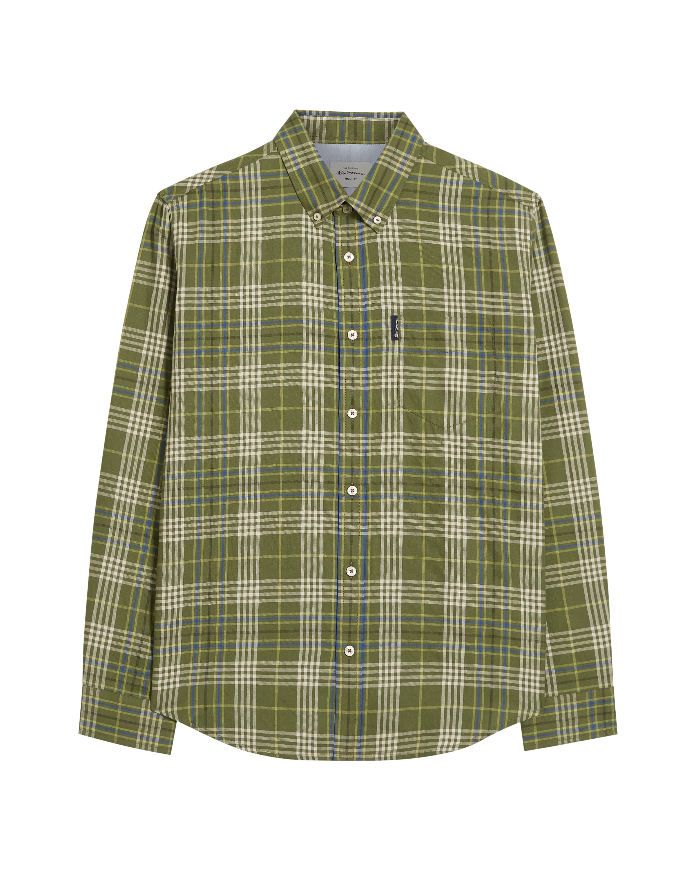 Hemden lange mouw groen Ben Sherman