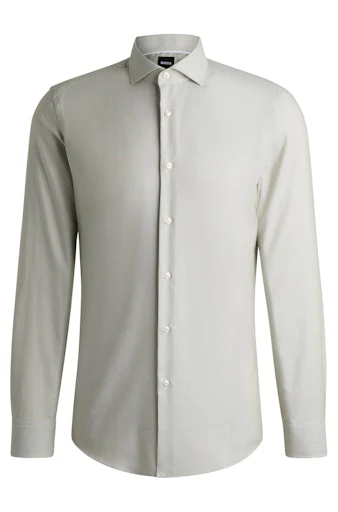 Hemden lange mouw groen Boss Men Black