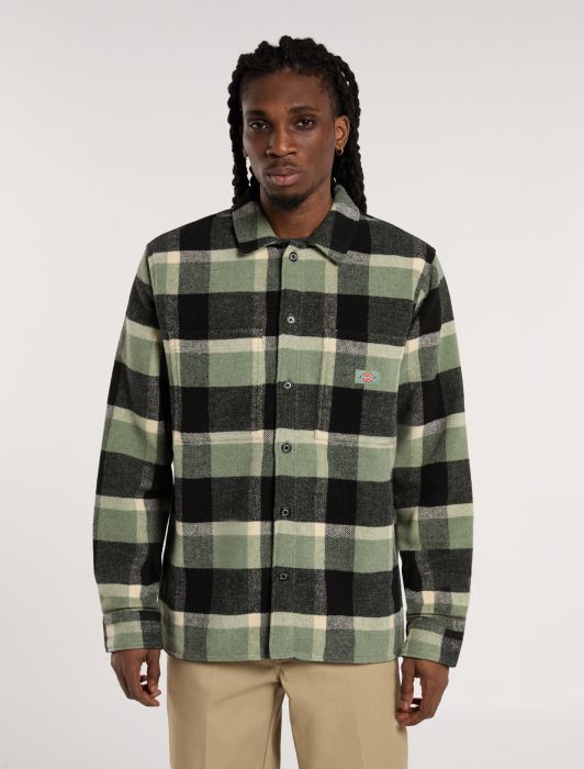 Hemden lange mouw groen Dickies