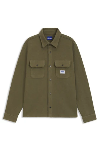 Hemden lange mouw groen HUGO BLUE